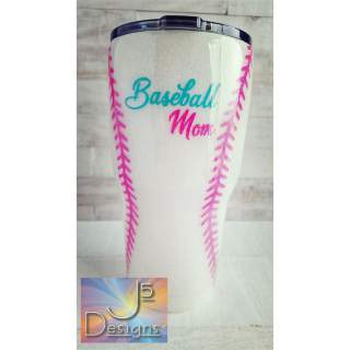 Baseball Mom Glitter Tumbler