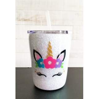 Glitter unicorn tumbler